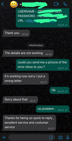 iptv subscription customer review whatsapp proof 11