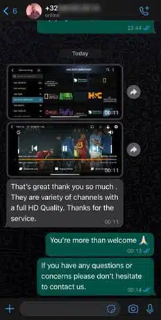iptv subscription customer review whatsapp proof 2