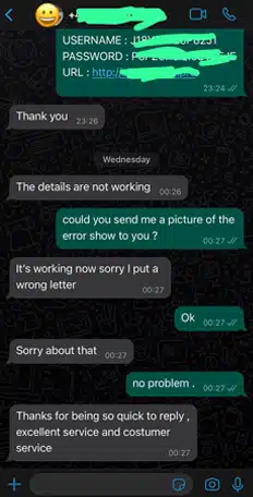 iptv subscription customer review whatsapp proof 4